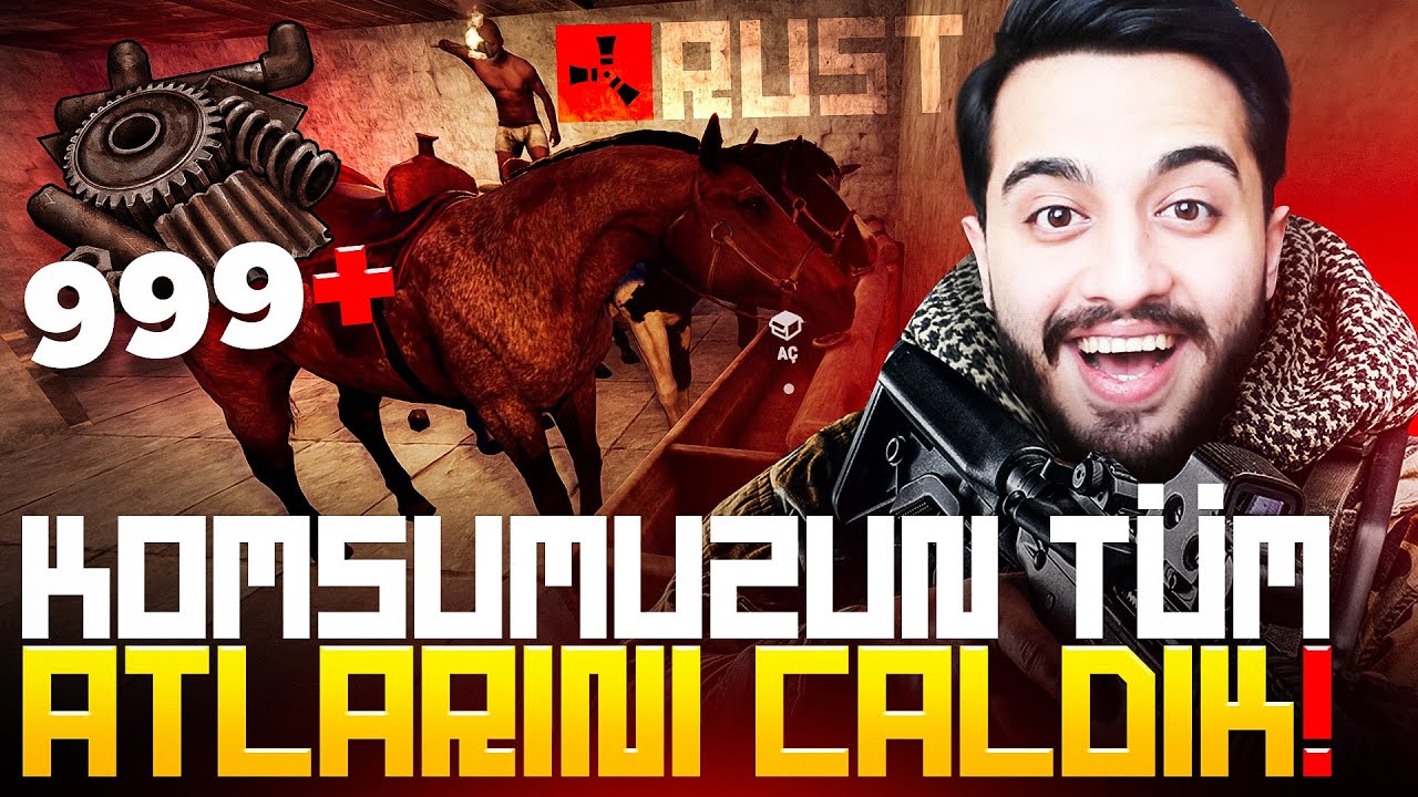 KOMŞUMUZUN AHIRINI PATLATTIK! 7 TANE ATINI ÇALDIK! Rust Bölüm 1 Sezon 2