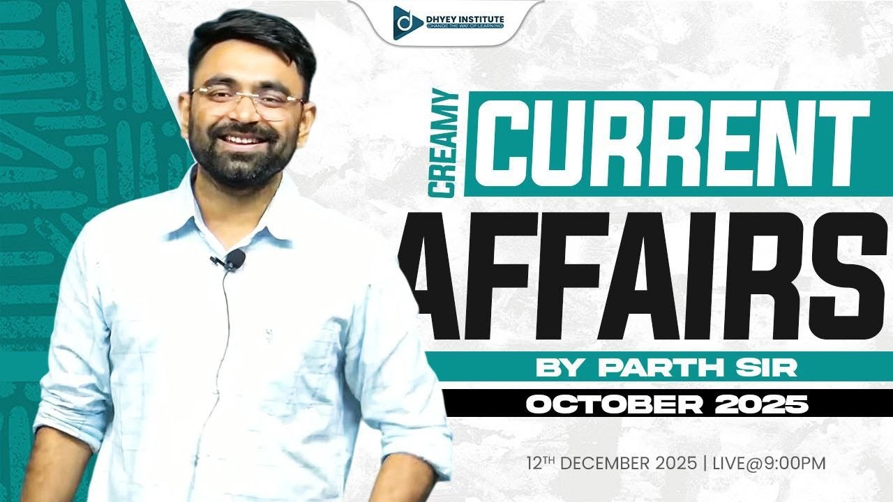 CREAMY CURRENT AFFAIRS | OCTOBER | DHYEY LIVE