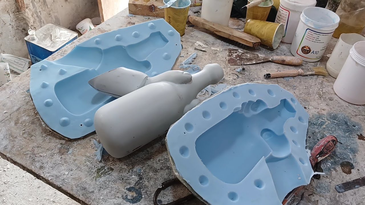 طريقة عمل قالب سيليكون رابر اليد 1 .. silicone rubber hand mold