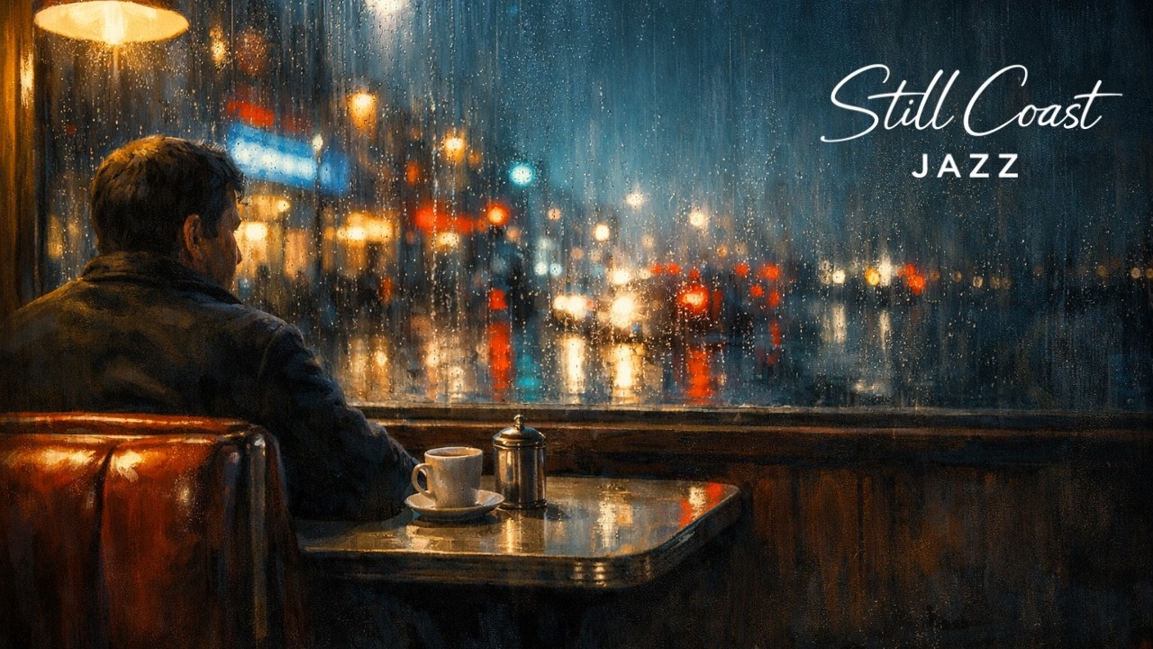 Rainy Night Café Jazz 🌧️ Dark Slow Lounge Music for Focus, Study & Late Night Work