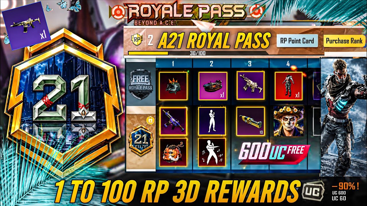 ✅ A21 ROYAL PASS & 1 TO 100 RP REWARDS 🔥 BGMI A21 ROYAL PASS 😍 PUBG A21 ROYAL PASS 💯 NEXT RP A21 😱
