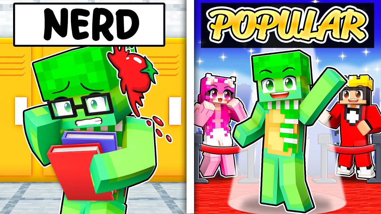 From NERD to POPULAR in Minecraft!