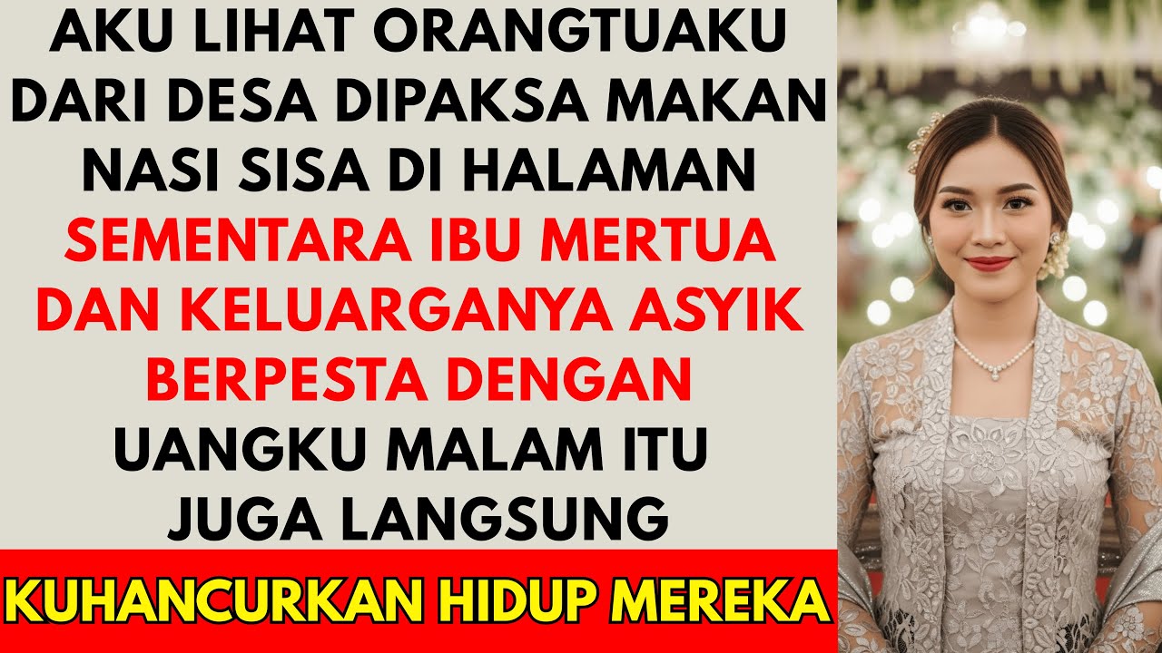 KUPERGOKI IBU MERTUA BERPESTA DENGAN UANGKU SEMENTARA ORANGTUAKU MAKAN NASI SISA DI HALAMAN - KUU...