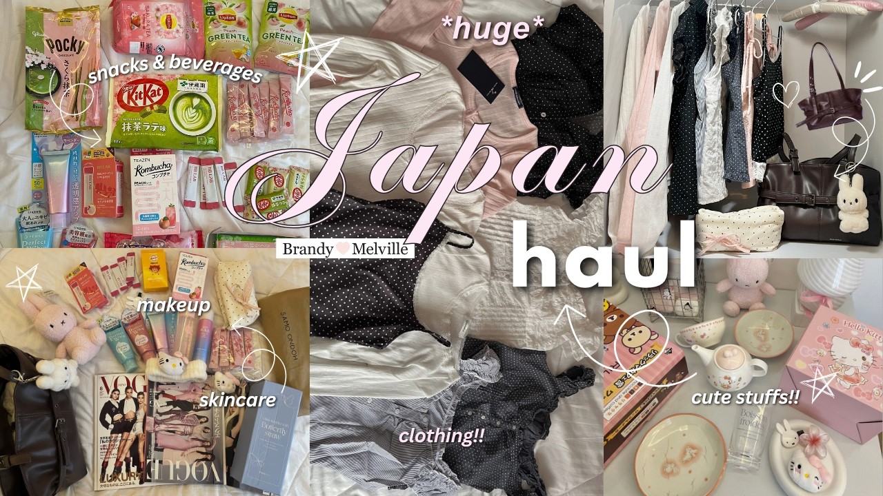 Japan shopping haul!!!!🇯🇵- trinkets, brandy melville, samo ondoh, miffy, sanrio & more!!