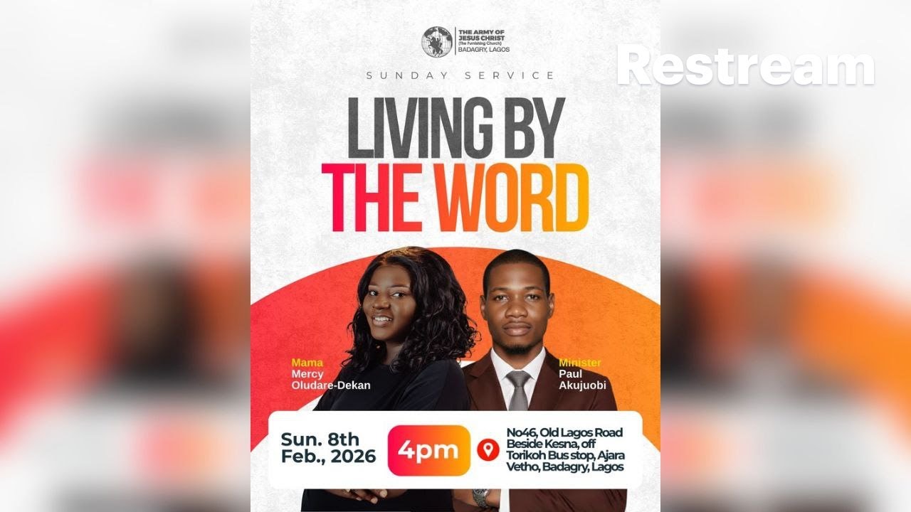 SUNDAY EVENING SERVICE || LIVING BY THE WORD || TAOJEC BADAGRY