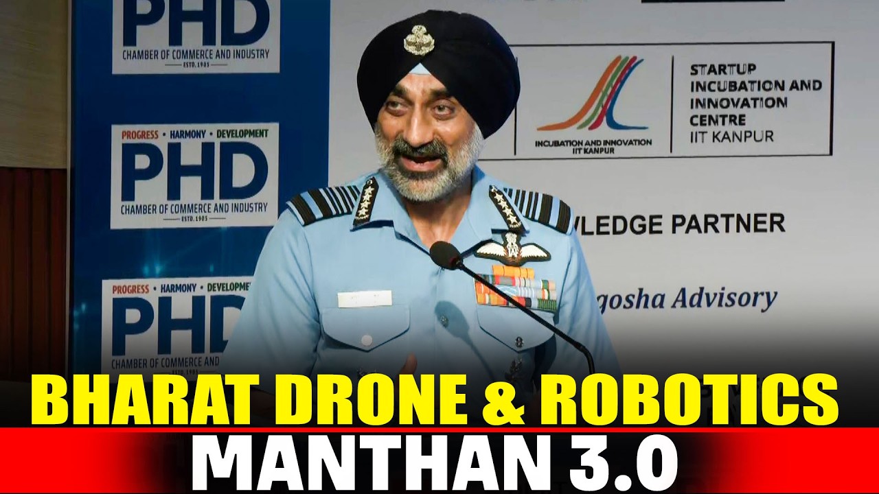 LIVE:  Air Chief Marshal AP Singh Attends Bharat Drone & Robotics conference | India