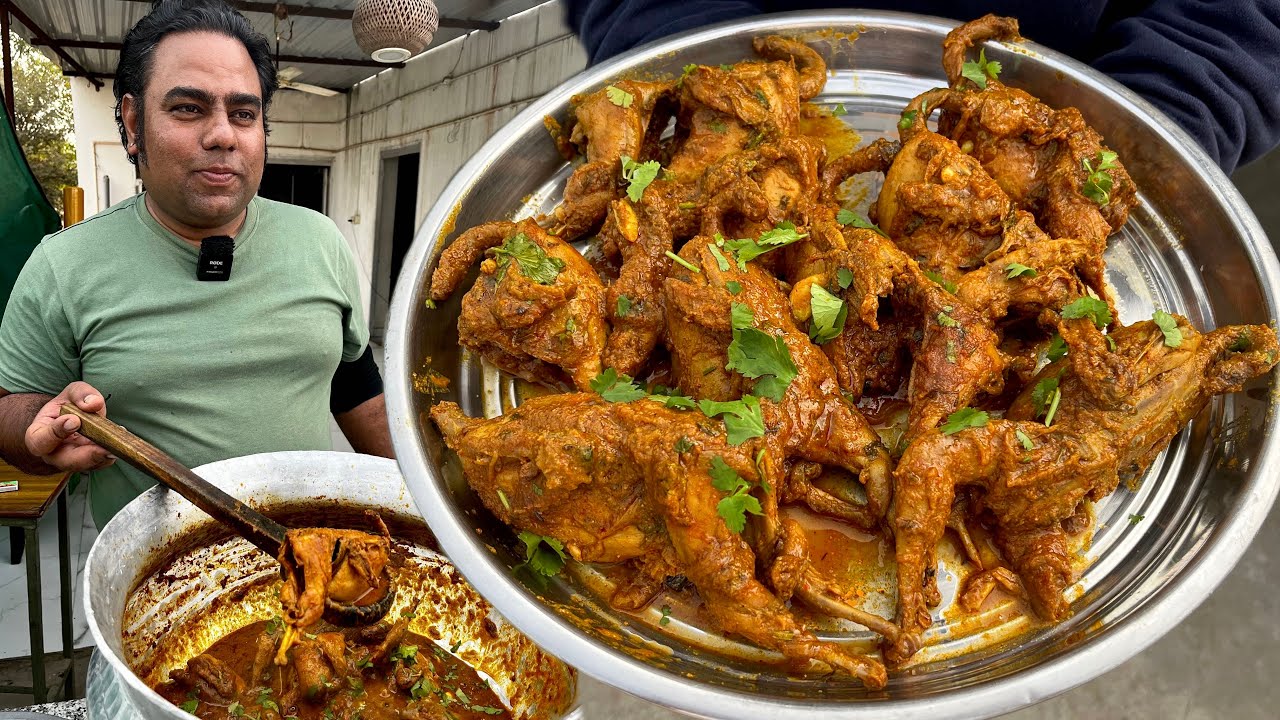 बटेर बनाने के साथ साथ खाने का सही तरीक़ा | HOW TO MAKE QUAIL BIRD CURRY EASY RECIPE | JAIPUR FOOD
