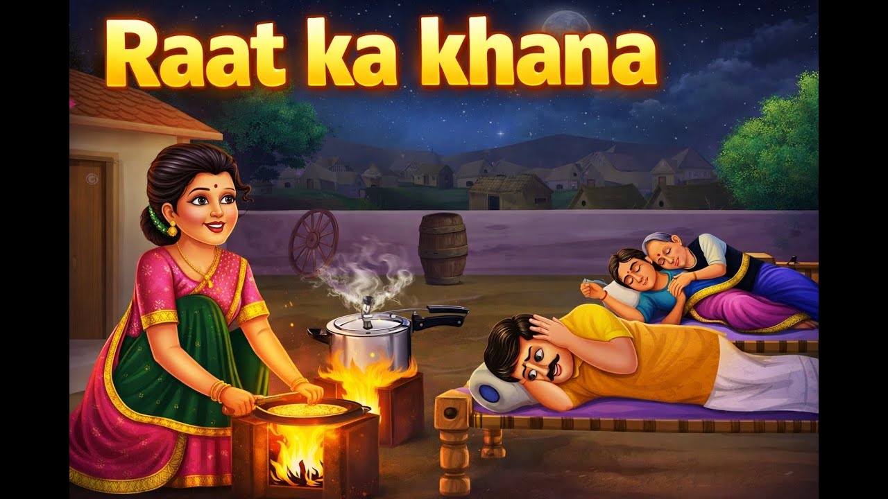 Raat mai khana banane wali bahu | hindi  kahani | cartoon story | Saas bahu | moral story