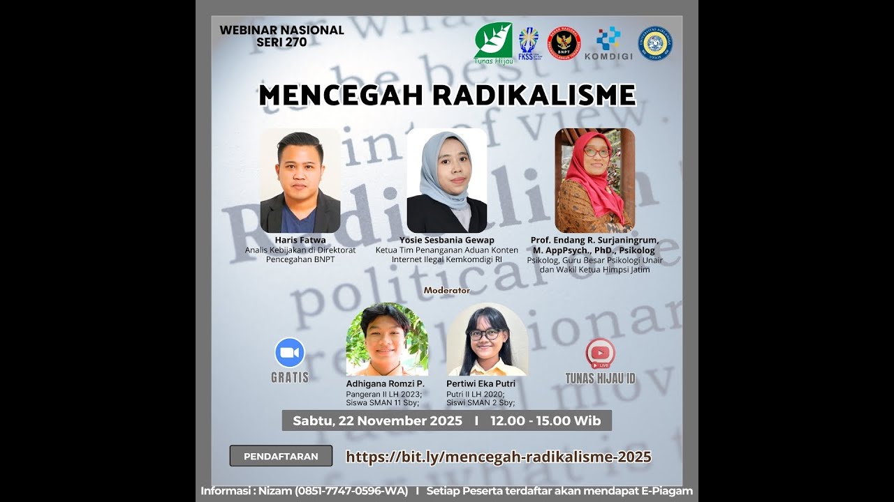 Webinar Nasional Seri #270 &ldquo;Mencegah Radikalisme&rdquo;