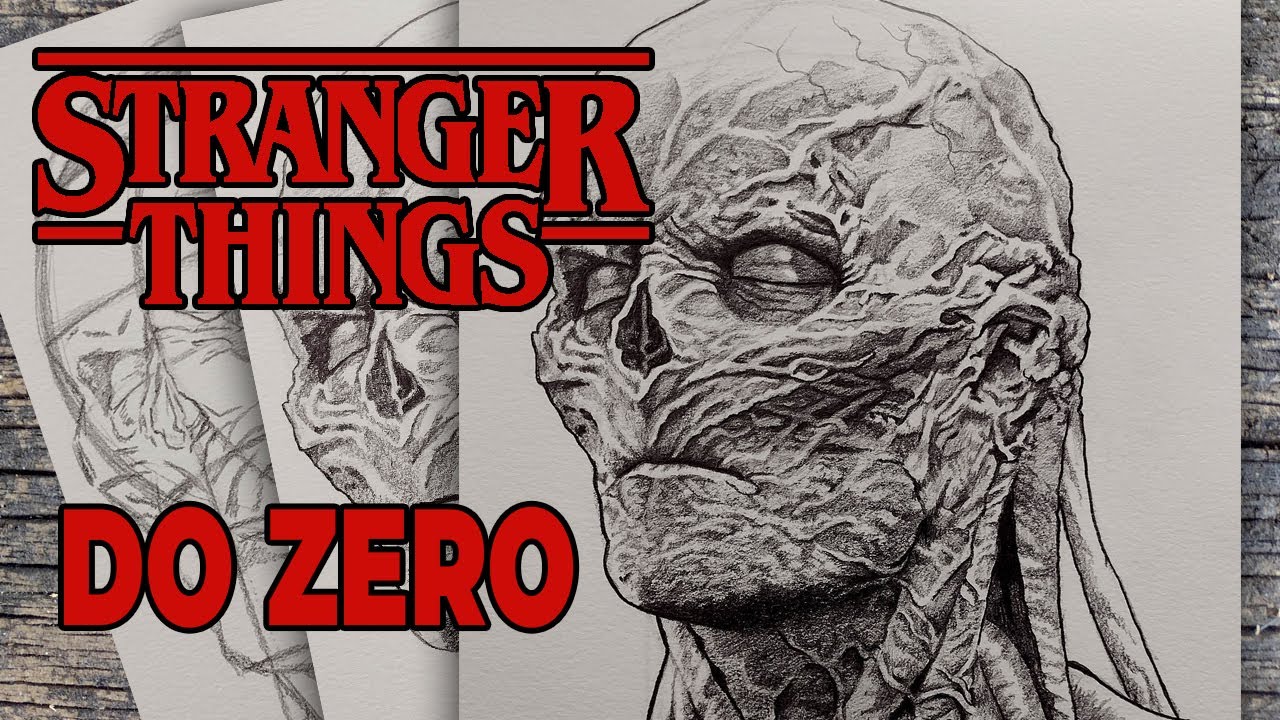 Como Desenhar o Vecna | Construção e Textura da Pele | Stranger Things