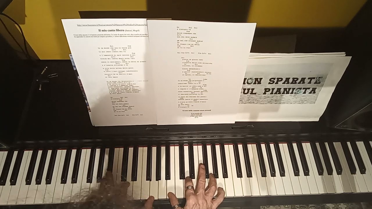 tutorial pianoforte il mio canto libero Battisti