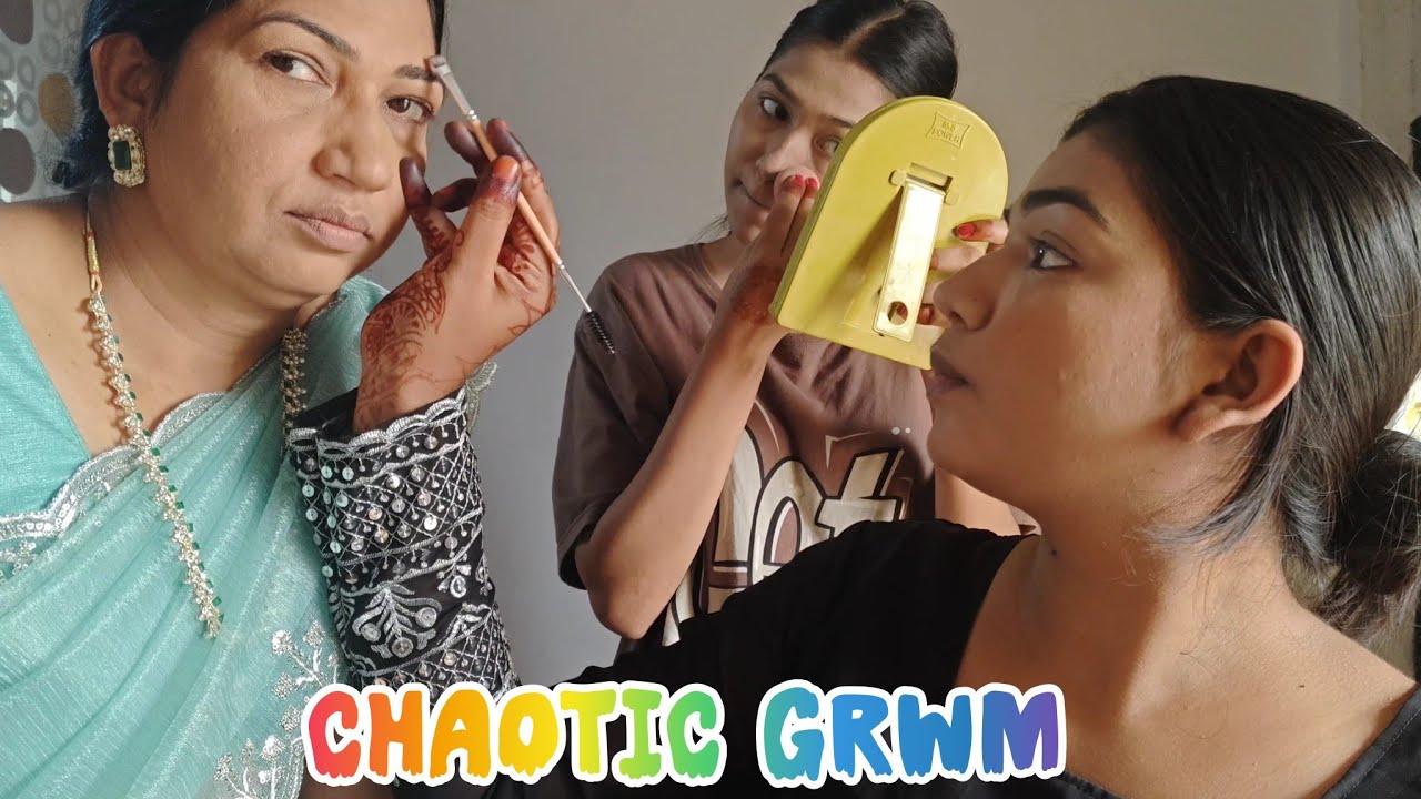 Get ready with me for wedding | chaotic grwm | wedding Chaos 