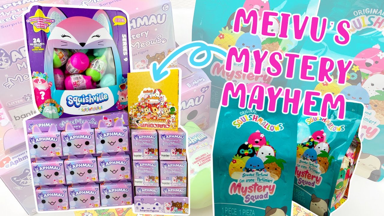 LET'S OPEN 10 BLIND BOXES! NEW Tokidoki Unicornos, Squishmallows, Squishville, Aphmau | MMM