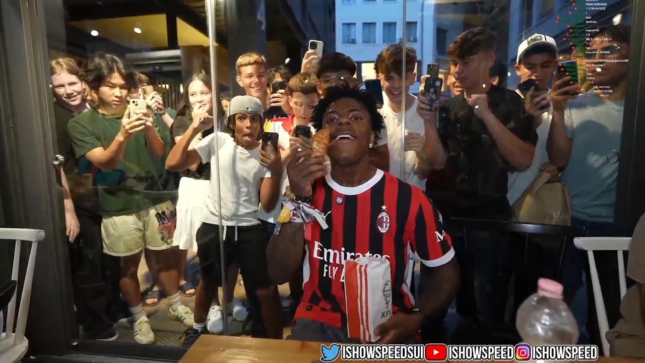 ISHOWSPEED GOES TO KFC IN MILAN ITALY