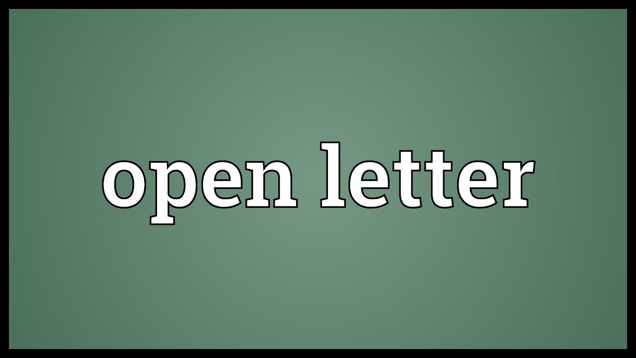 Open letter Meaning