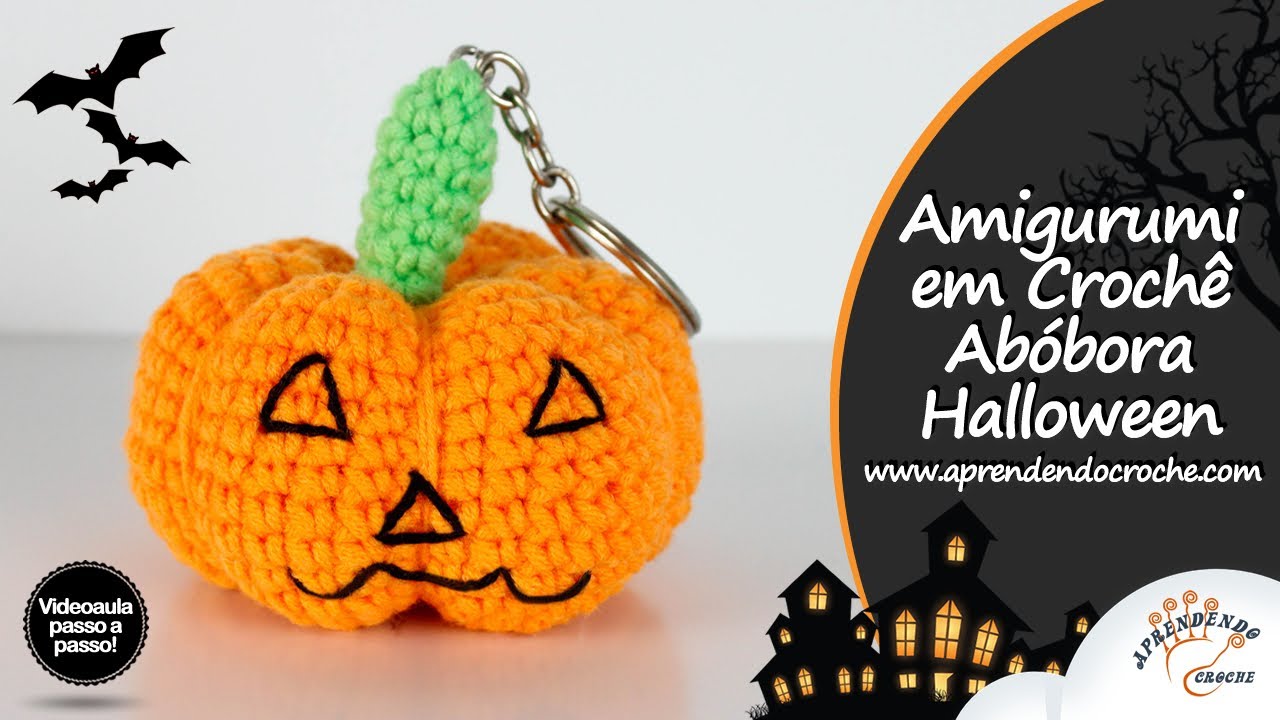 Abóbora Halloween em Crochê - Dia das Bruxas