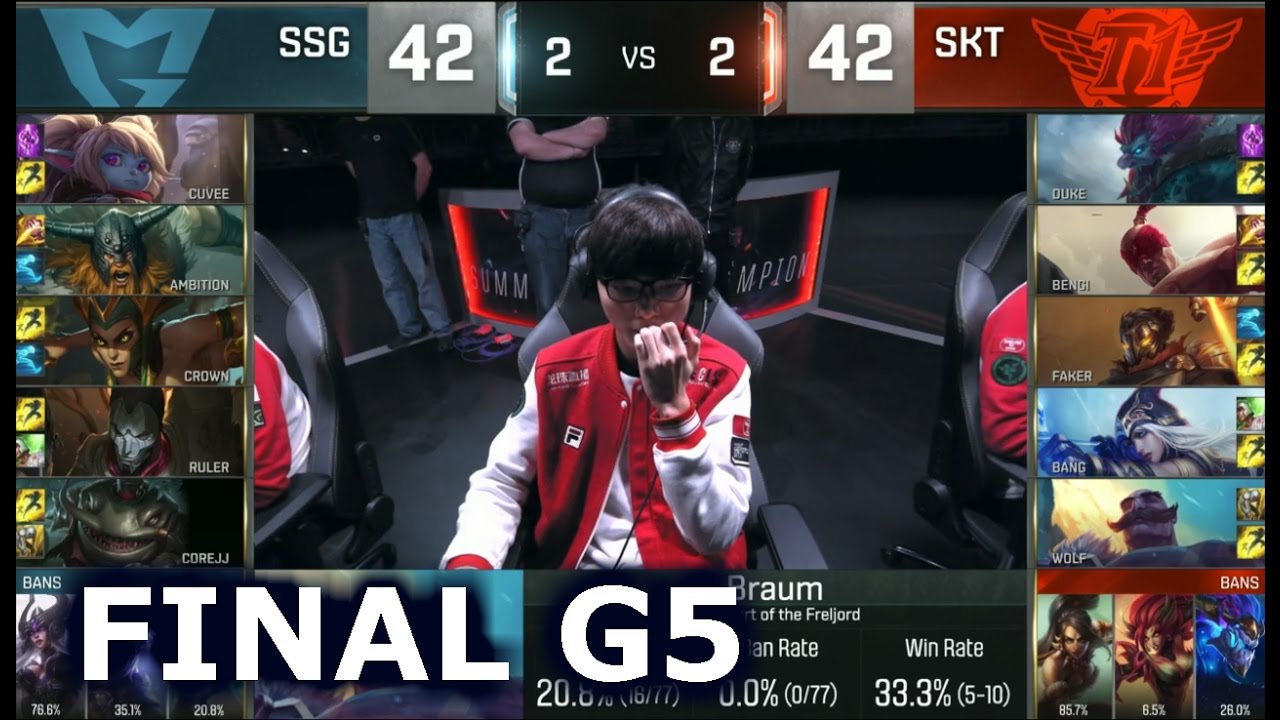 SKT vs SSG - Game 5 Grand Finals Worlds 2016 | LoL S6 World Championship Samsung vs SK Telecom T1 G5