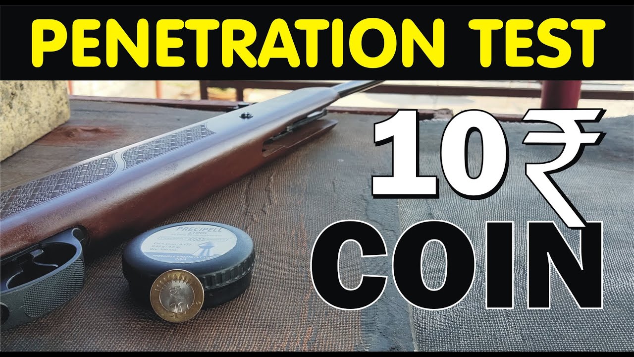 Penetration test on 10 rupees coin from a distance of 20 meters I SDB Sniper @openfieldtarget