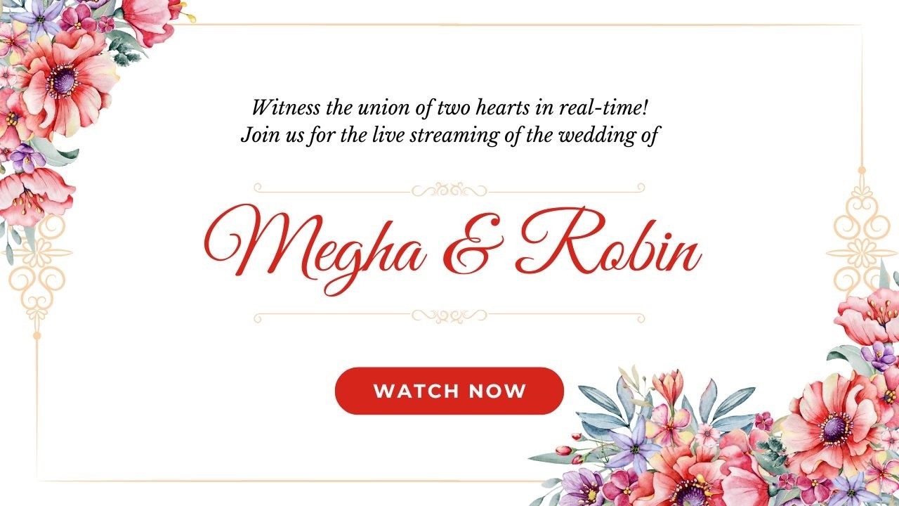 Live Wedding Ceremony Megha & Robin!Live Streaming By Radhe StudioMob-9812584333