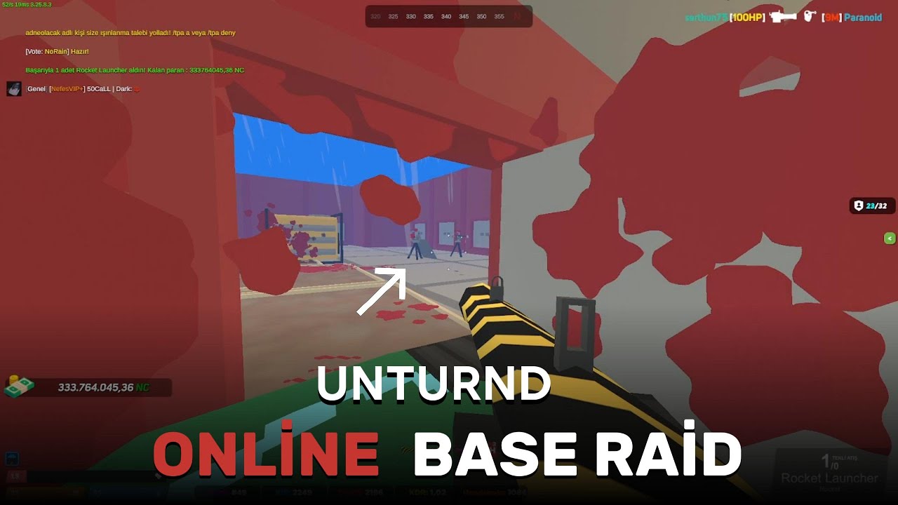 Online Base Raid! / Lockerler KOKO DOLU / UNTURNED