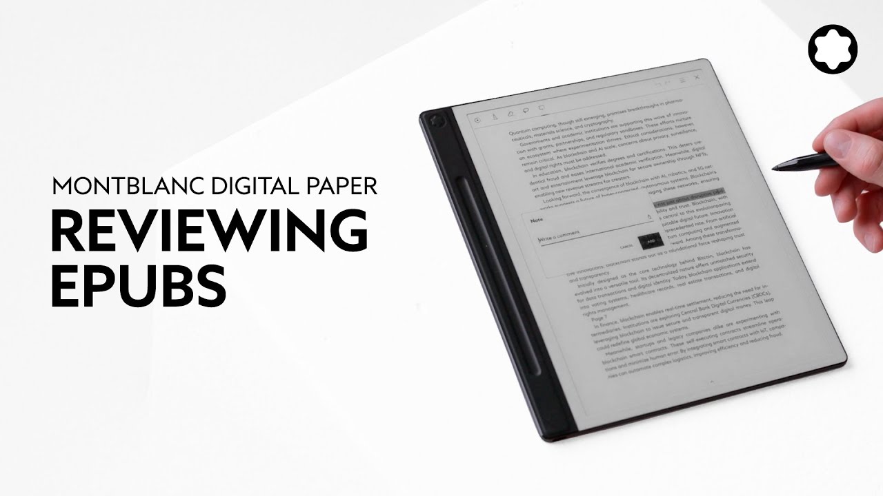 Montblanc Digital Paper | How to read and annotate EPUBs​​