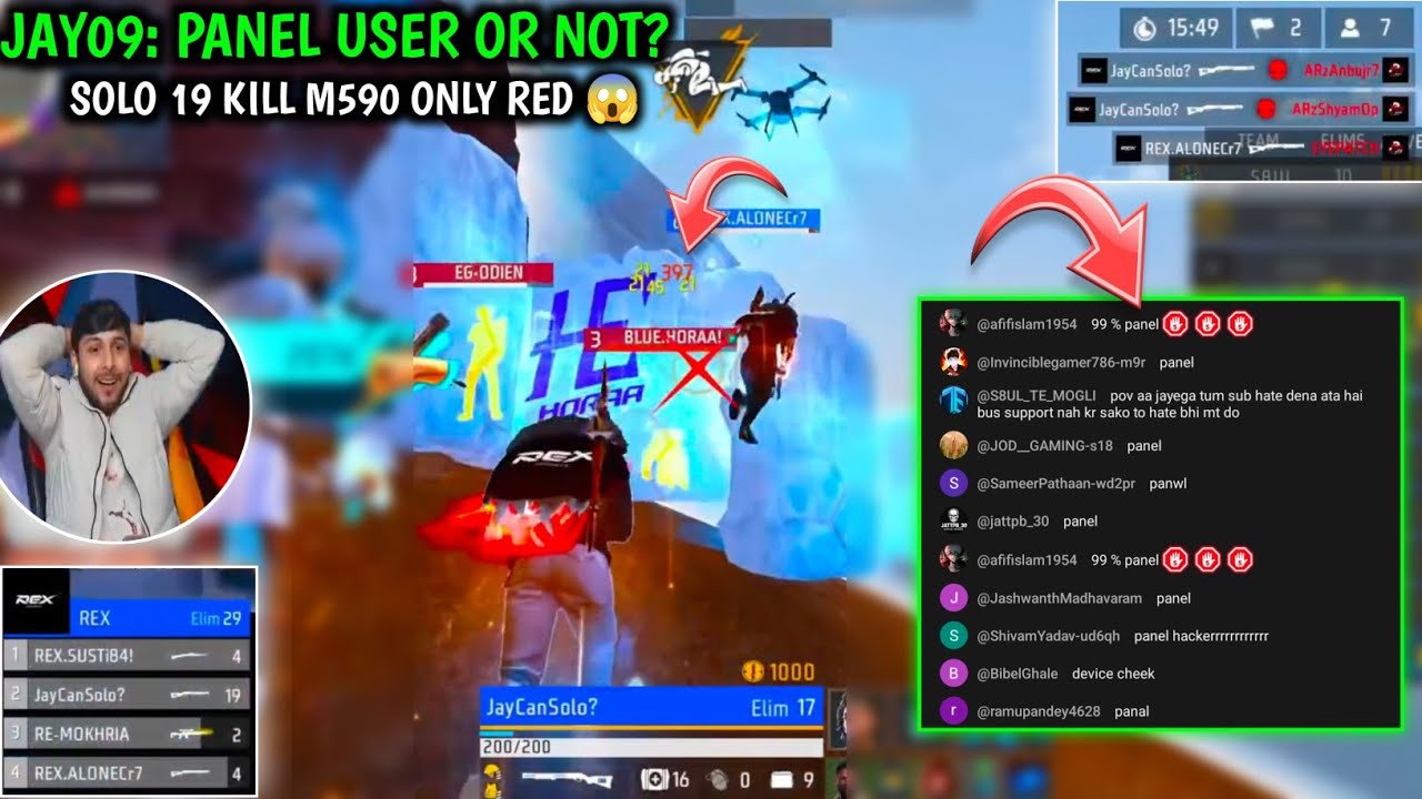 JAO 09 : PANEL USER OR NOT ? SOLO 19 KILL M590 ONLY RED REACT NONSTOP GAMING 