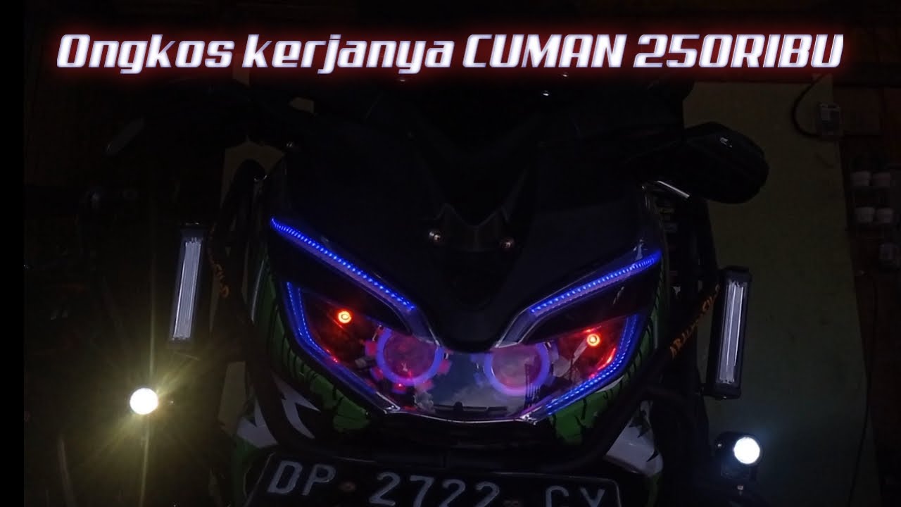 Motor Honda PCX pasang lampu alis running dan 5 macam lampu LED lainnya