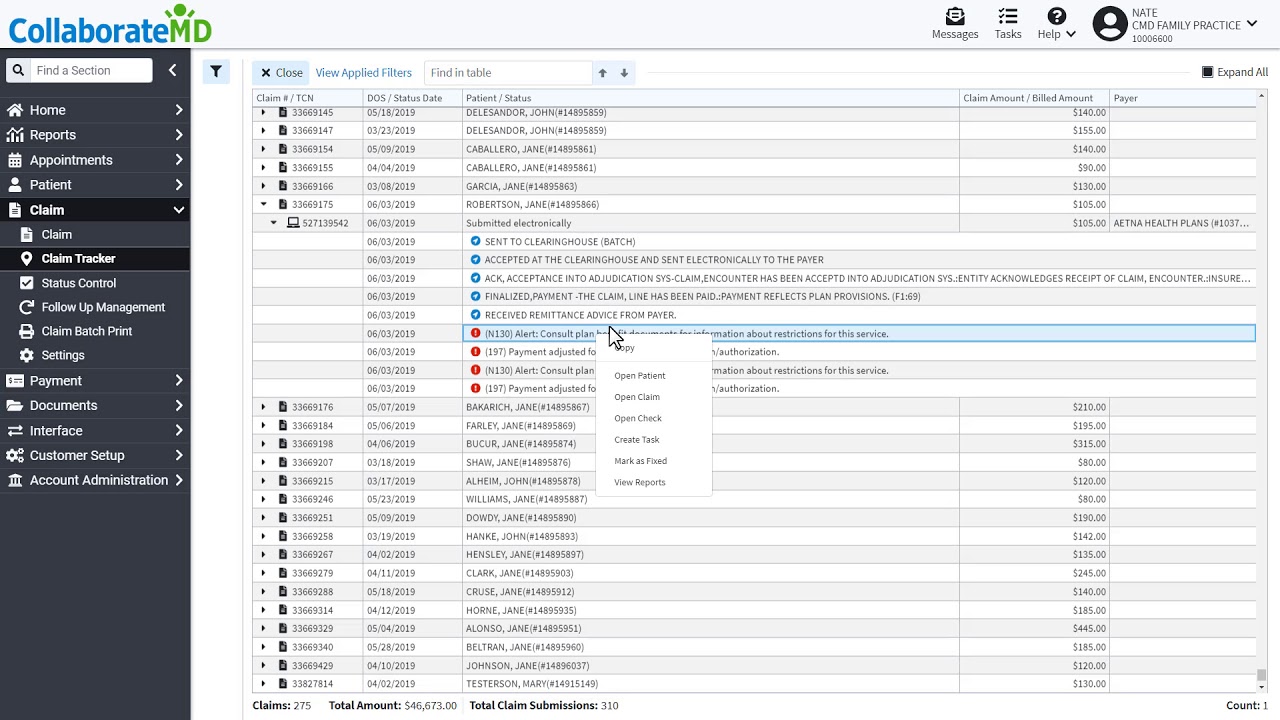 CMD v10 Claim Tracker Overview