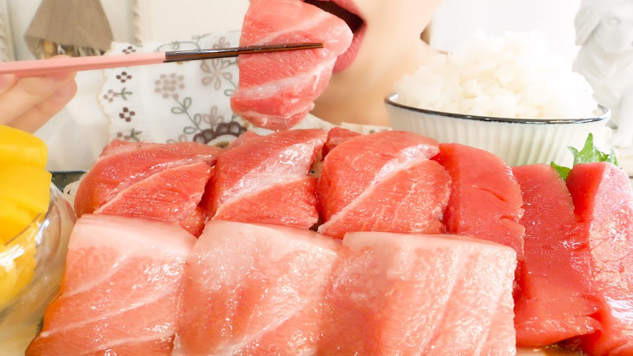 【ASMR】Магуро【русские субтитры】Eating Sounds/mukbang