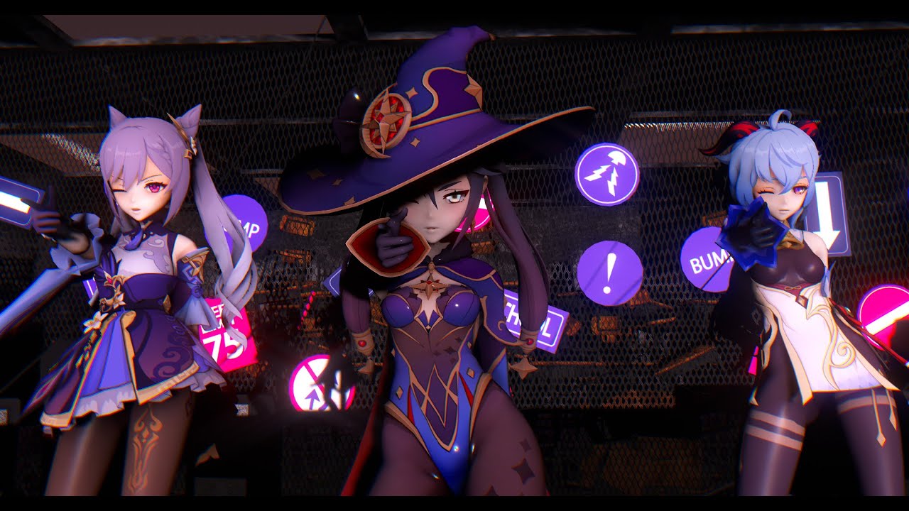 【MMD】EVERGLOW (에버글로우) - Adios 【Genshin Impact MMD】(Mona, Keqing, Ganyu)