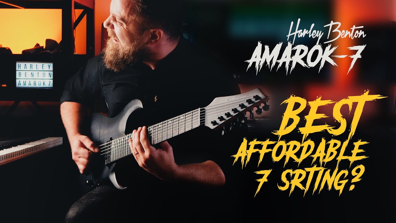 HARLEY BENTON AMAROK-7 || Best Affordable 7-String? || FREE Backing Track & MIDI || Modern Metal