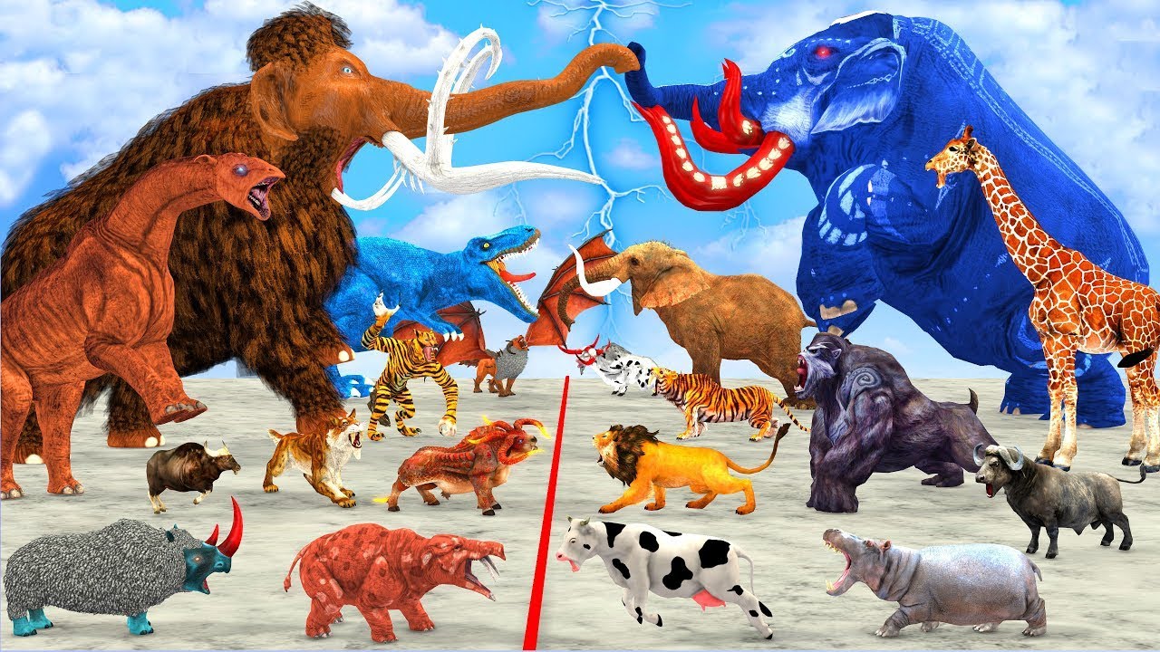 Prehistoric Animals vs Dinosaurs Animals Size Animal Epic Battle Animal Revolt Battle Simulator