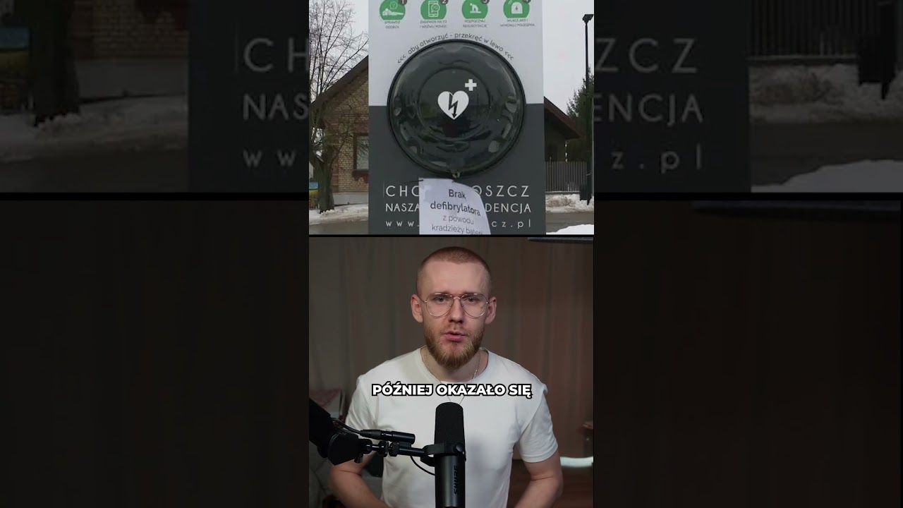 Nie mógł użyć defibrylatora, bo ktoś ukradł baterię