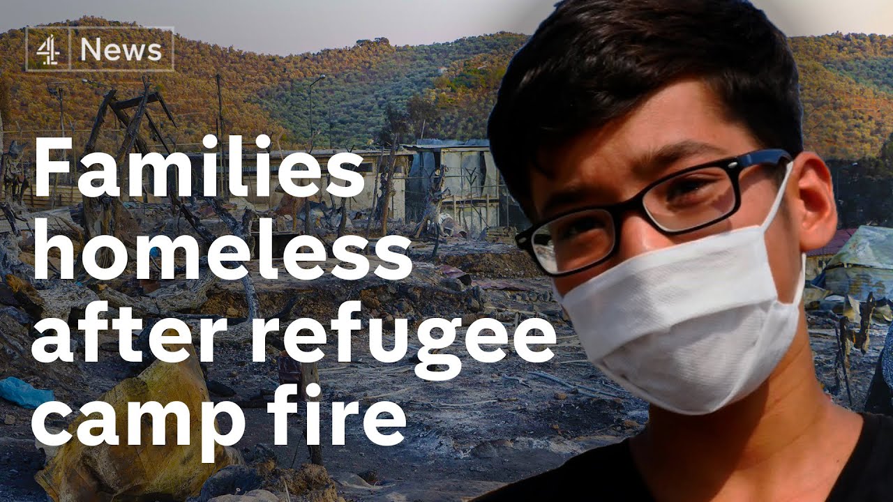 Fire at Lesbos refugee camp - the families left homeless again