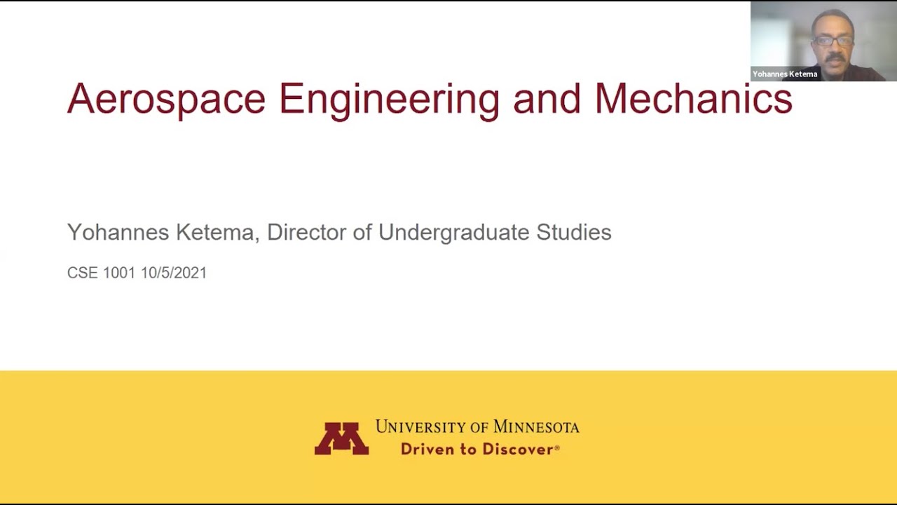 Aerospace Engineering and Mechanics - UMN CSE Exploring Majors - Fall 2021