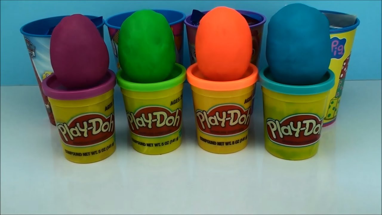 Micro Lites Playdoh Surprise eggs Paw Patrol Peppa Pig Dory Minions toy surprises fun playing