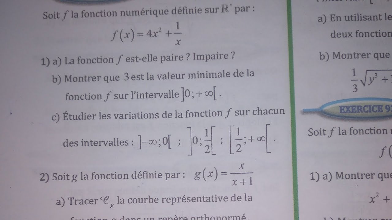 1 bac sm généralités sur les fonctions ex 90 page 68 patie 2