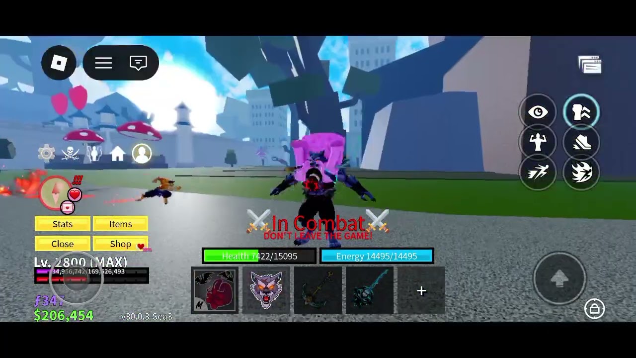Blox fruits Werewolf and tiger Bug Tiger POV in description 