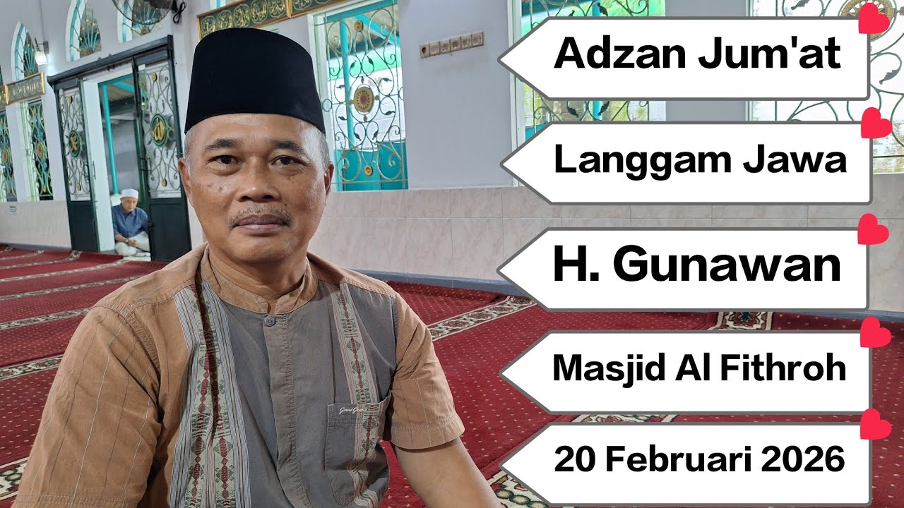 Adzan Jum'at Langgam Jawa, H. Gunawan, di Masjid Al Fithroh Kota Cirebon 