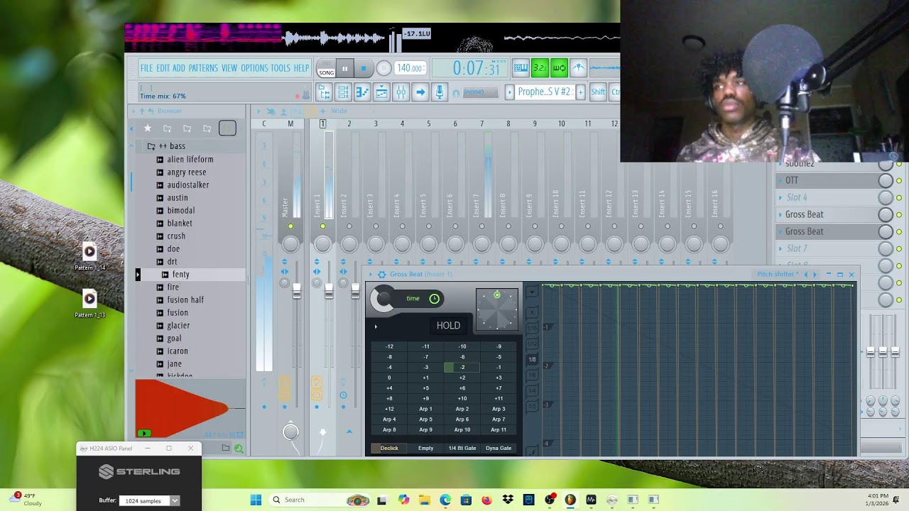 making songs on live