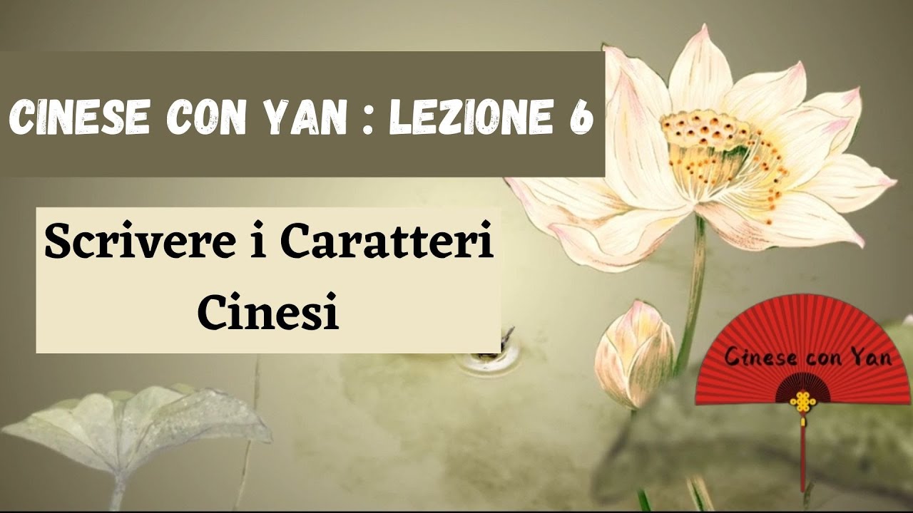 CINESE con YAN Lezione 6-Scrivere i Caratteri Cinesi