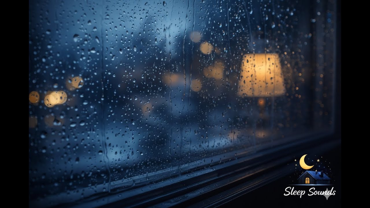 Heavy Rain on Window at Night | Sleep Fast in Minutes