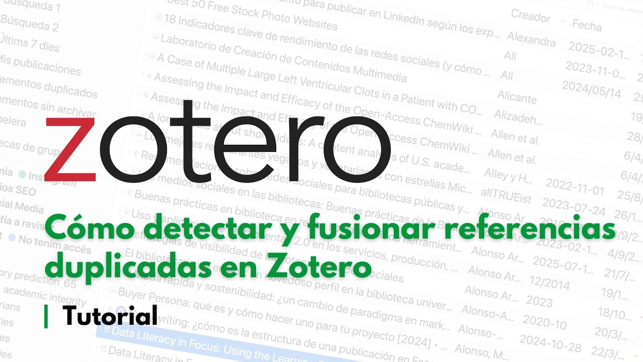 Zotero - Gestión de duplicados
