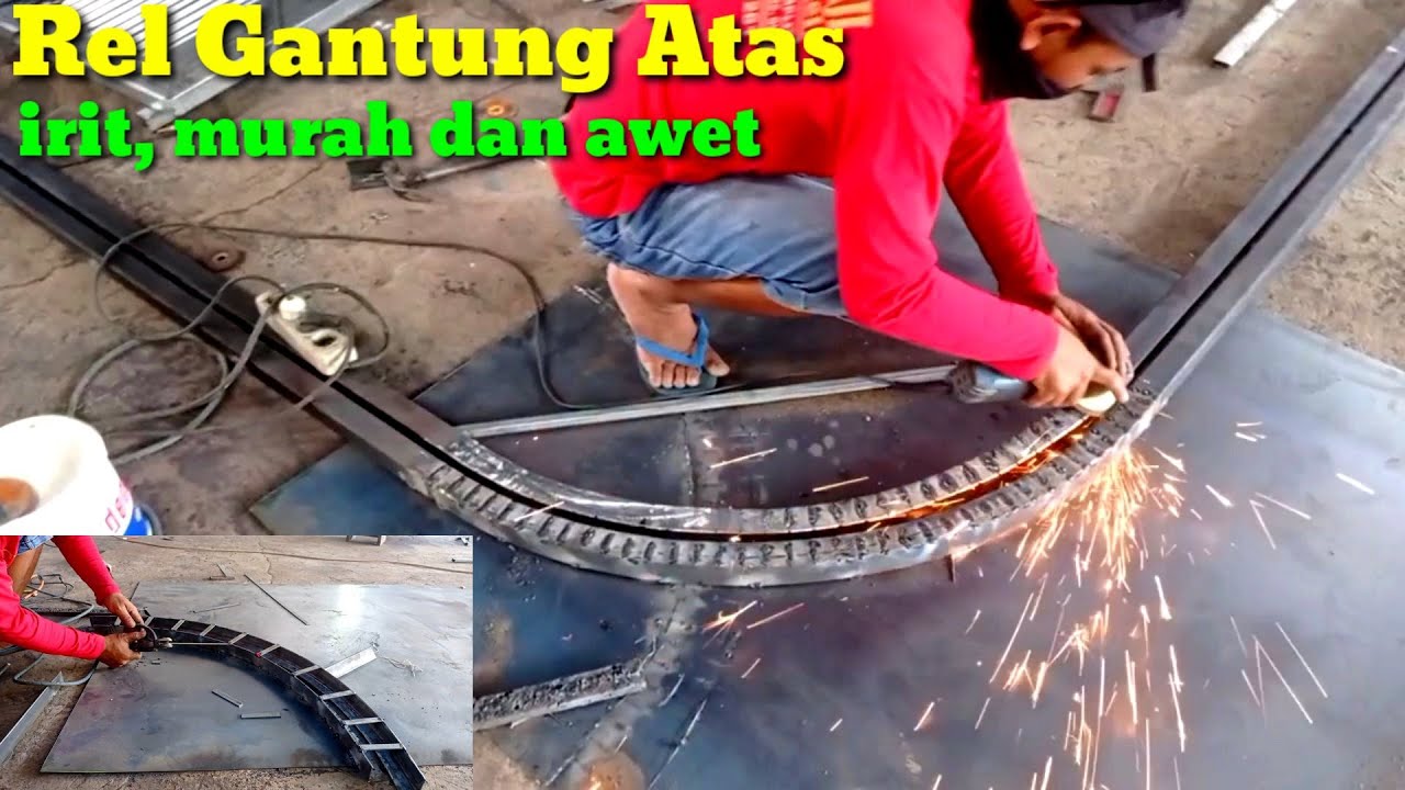 Cara Buat Rel atas  Pintu berputar |  Sliding door top rail rotates