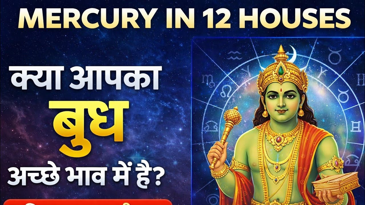 Mercury in 12 houses / क्या पढ़ें ,क्या काम करें ,कैसे सम्बंध होंगे /Mercury is wealth and career 