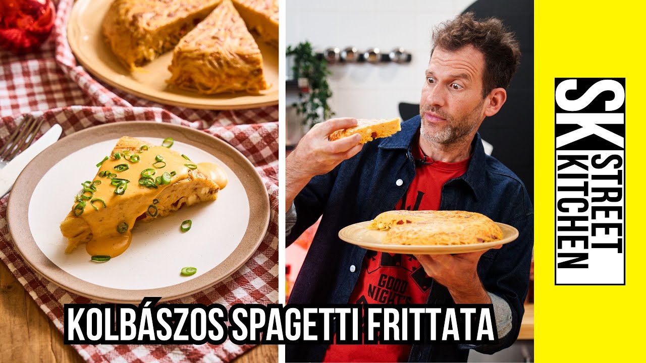 🤯 Nagy OLASZ 🇮🇹 duplázás Zétől: kolbászos SPAGETTI FRITTATA sajtfondüvel 🧀