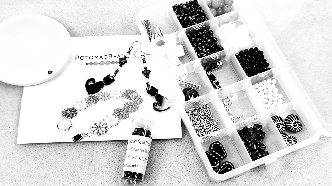 Organizing the Purr and Polished Potomac Beads Treasure box & kitty earrings