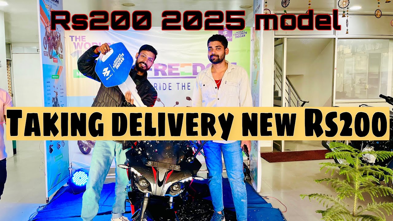 Taking Delivery Bajaj Rs200 2025 model | vlog with manish