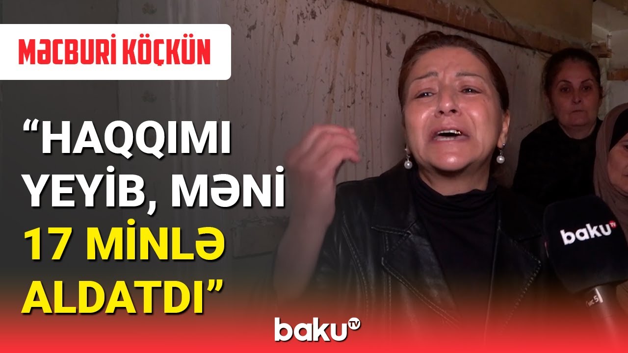 Sökülən yataqxanadan çıxmaq istəməyən keçmiş məcburi köçkünlərin etirazı