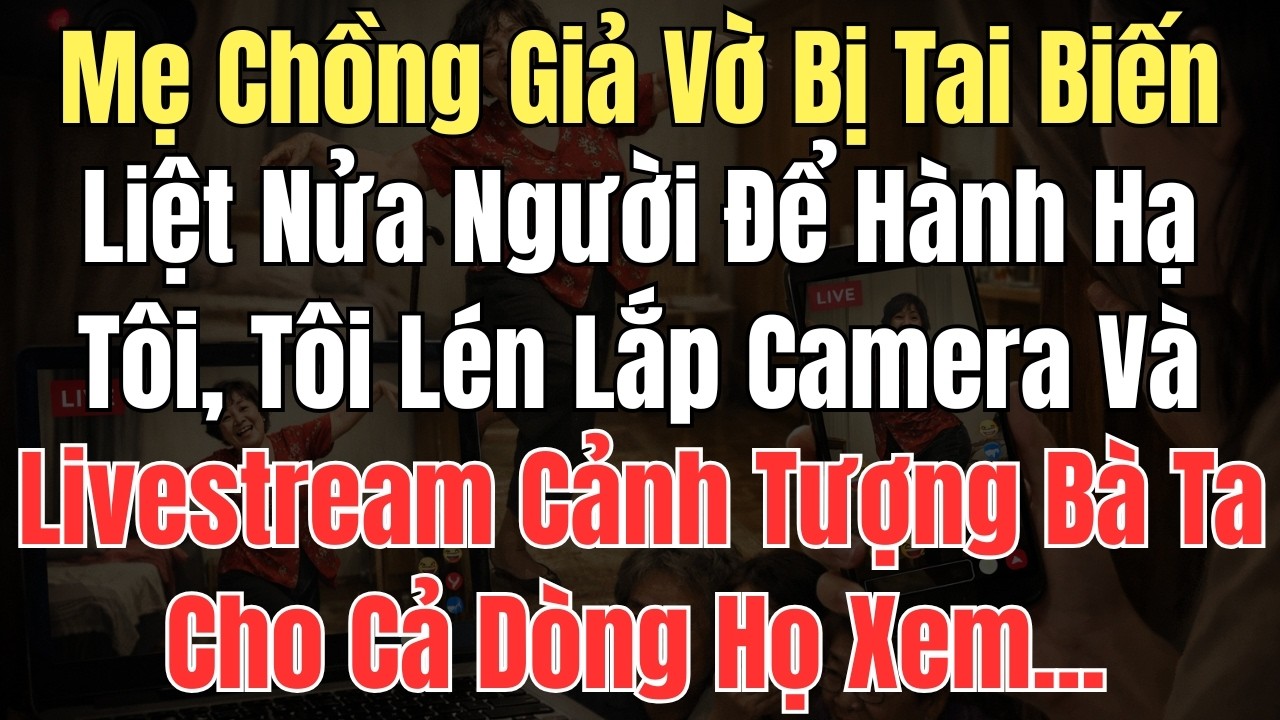 Mẹ Chồng Giả Vờ Bị Tai Biến Liệt Nửa Người Để Hành Hạ Con Dâu, Tôi Lén Lắp Camera Và Livestream Cảnh
